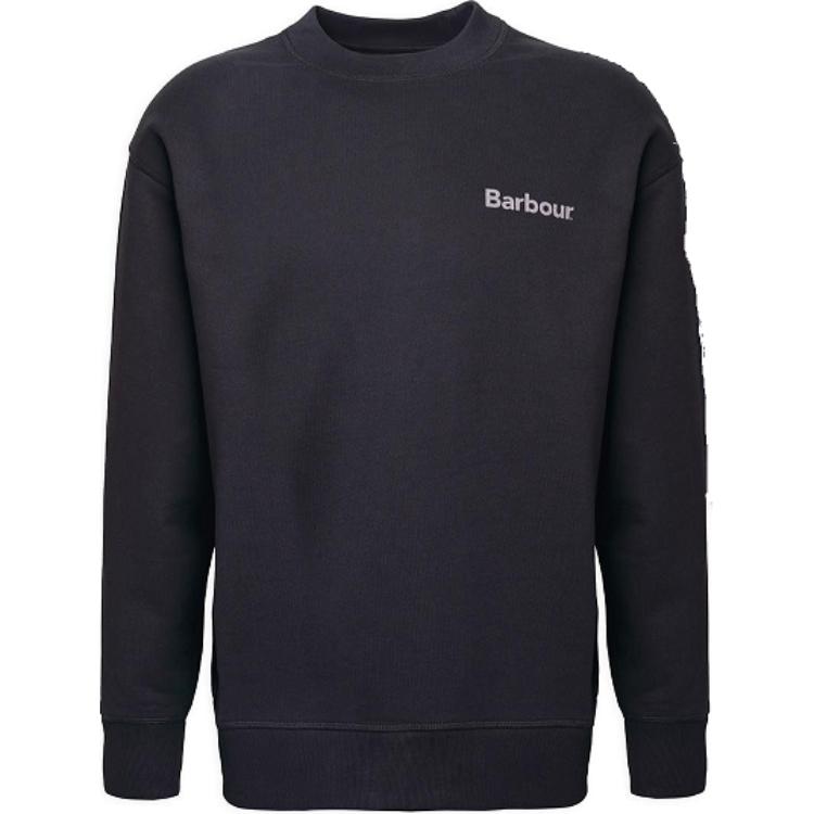 Barbour Blue Crewneck Sweatshirt with Logo Print Long Sleeves MOL0600BK31