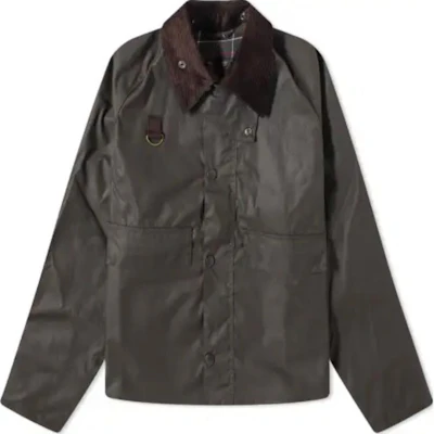 Jaket Barbour Coklat Waxed dengan Kerah, Logo, dan Resleting. MWX1212OL51 Buy Jaket Barbour Coklat Waxed dengan Kerah, Logo, dan Resleting. MWX1212OL51