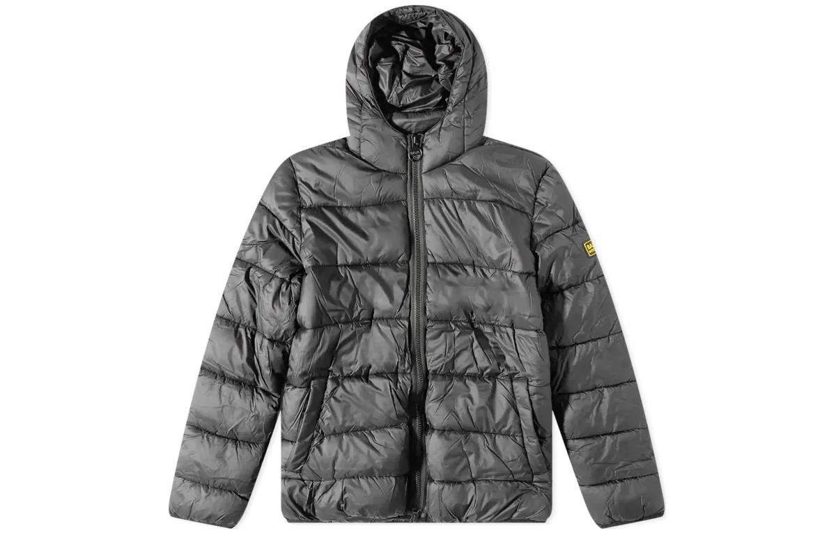 Barbour Charcoal Grey Solid Logo Hoodie Zip Jacket MQU1380CH92