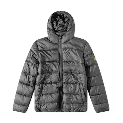Barbour Charcoal Grey Solid Logo Hoodie Zip Jacket MQU1380CH92