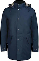 Barbour Chelsea Mac Jacket Navy Blue Single-Breasted Hooded Coat MWB1007NY71 Barbour Chelsea Mac Jacket Navy Blue Single-Breasted Hooded Coat MWB1007NY71