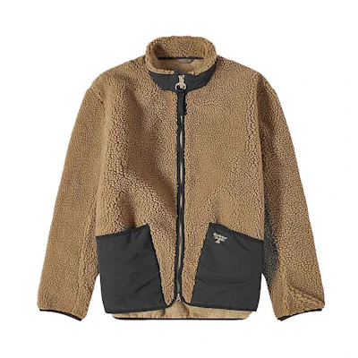 Barbour Colorblock Zip-Up Jacket Brown Long Sleeve MFL0172BE14