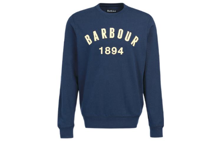 Barbour Crewneck Logo Print Sweatshirt Indigo Blue MOL0300-BU