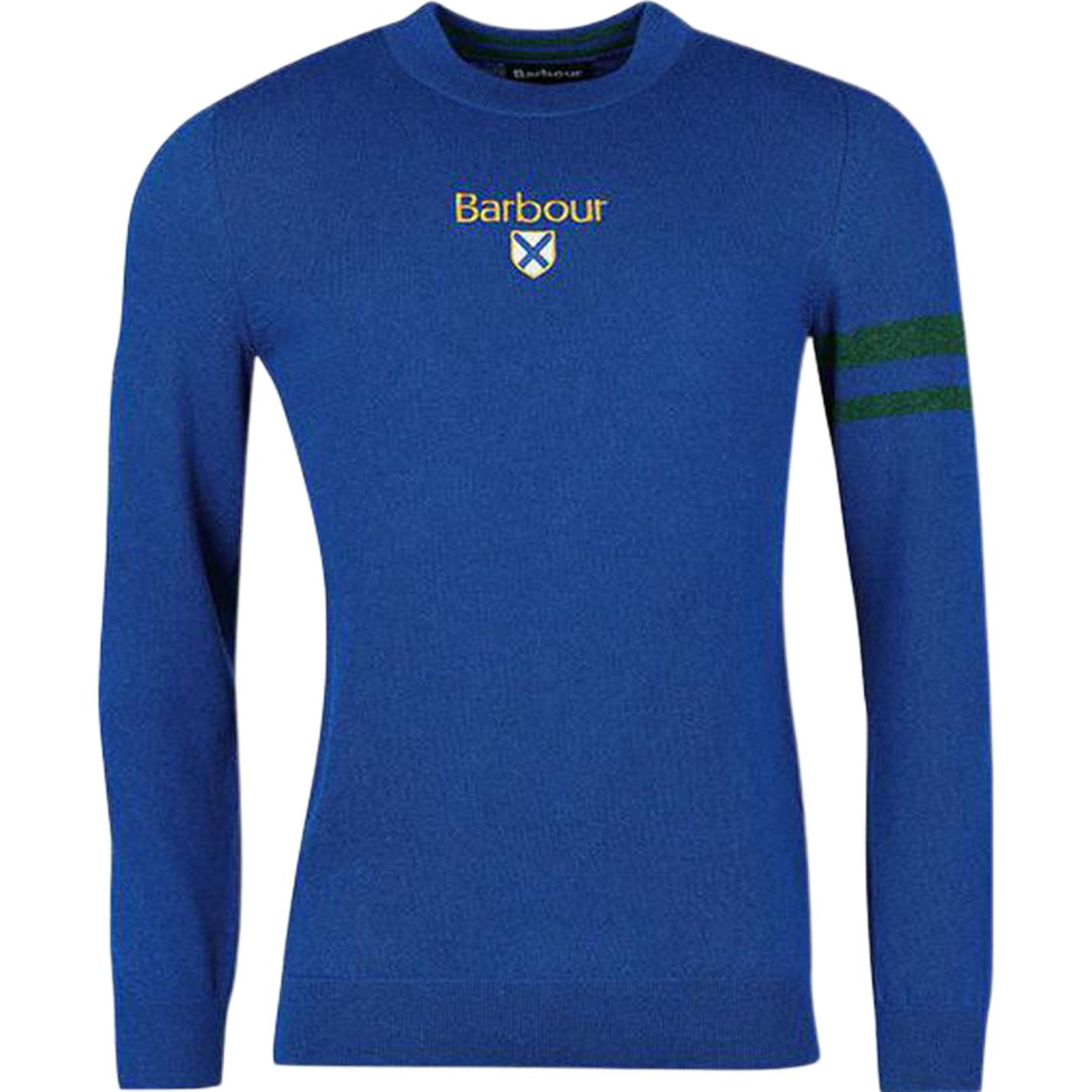 Barbour Crewneck Sweatshirt with Logo Embroidery - Navy Blue MKN1419BL91