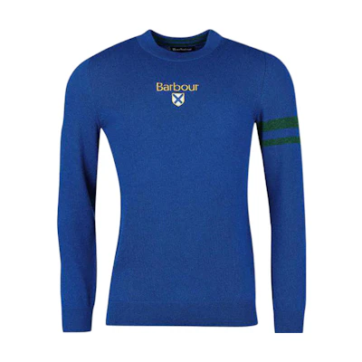 Barbour Crewneck Sweatshirt with Logo Embroidery - Navy Blue MKN1419BL91