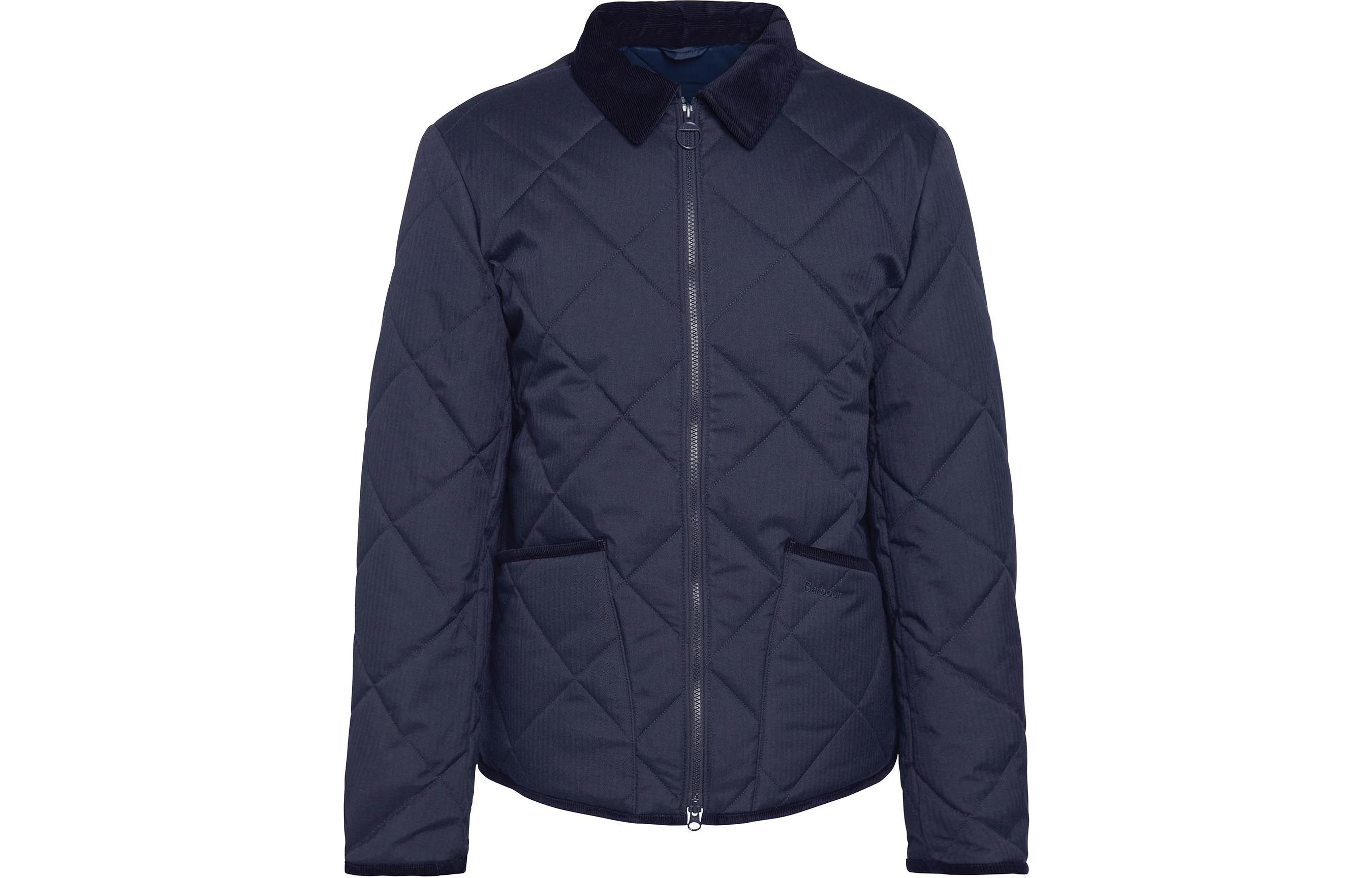 Barbour Easton Liddesdale Quilted Jacket Navy Blue Mens Casual Zip-Up Coat MQU1756NY91