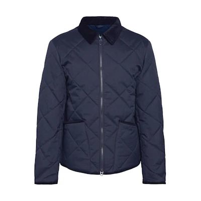 Barbour Easton Liddesdale Quilted Jacket Navy Blue Mens Casual Zip-Up Coat MQU1756NY91
