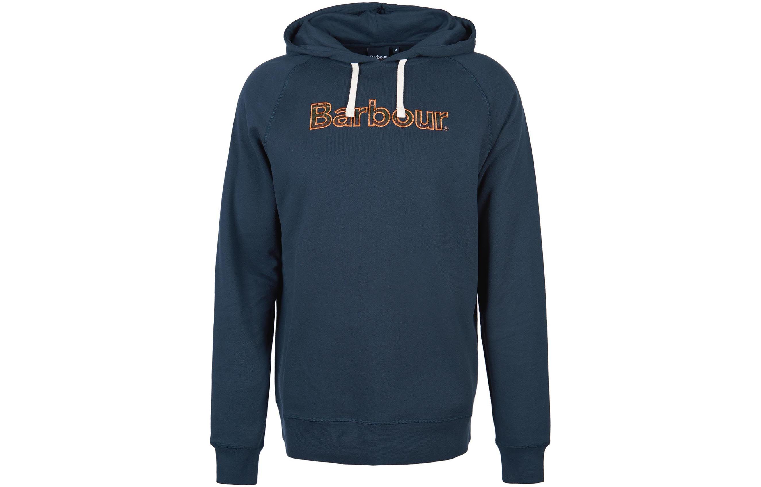 Barbour Explorer Marina Fogle Logo Embroidered Hoodie Blue () MOL0480NY91