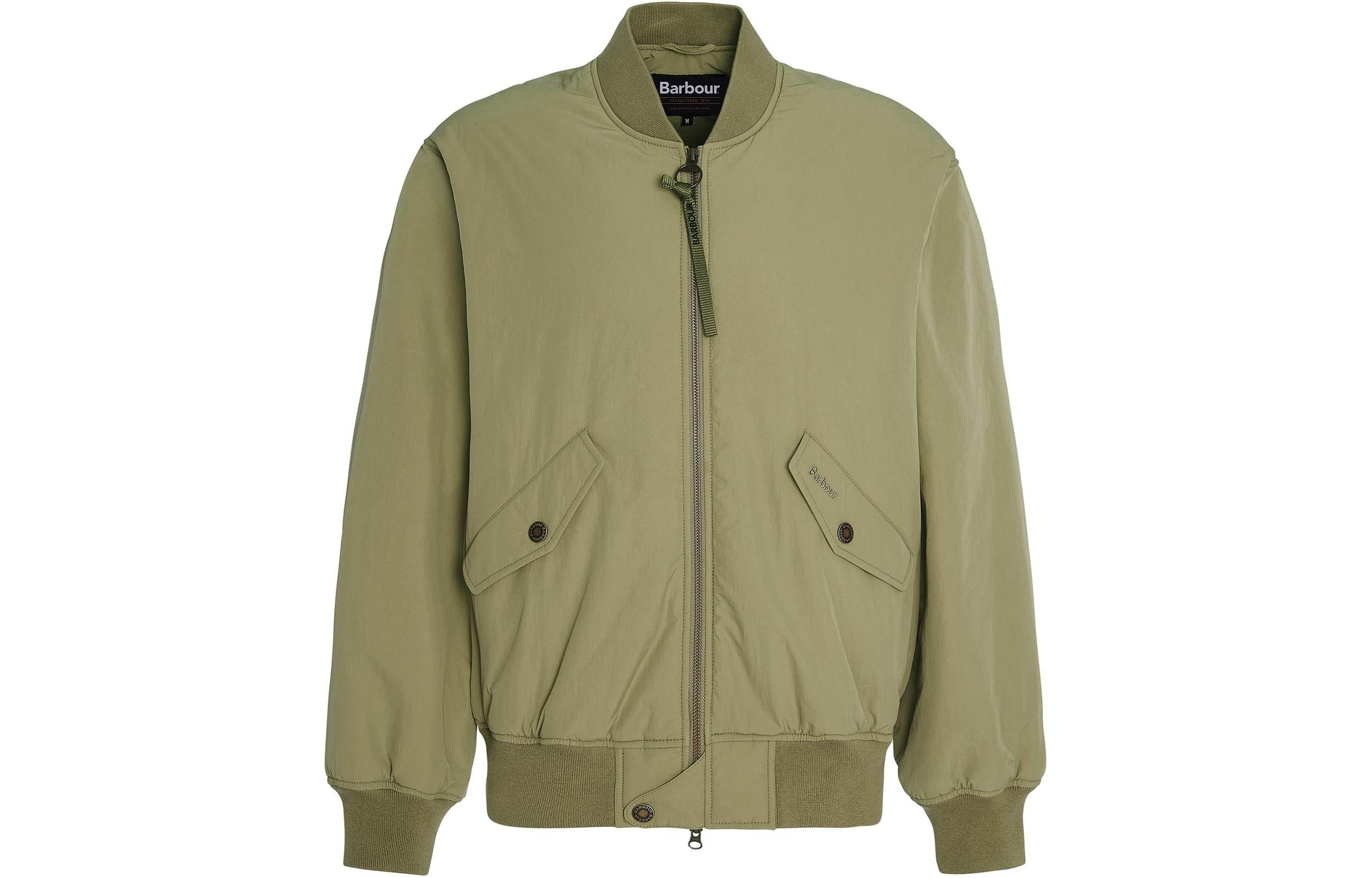 Barbour Flight Casual Zip Bomber Jacket Bleached Olive MCA0991OL31