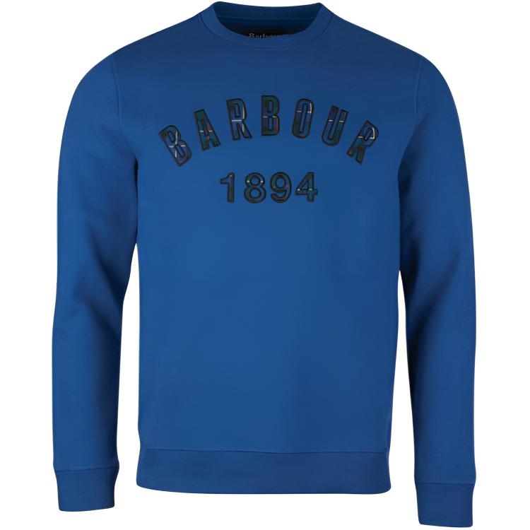 Barbour FW21 Crewneck Pullover Sweatshirt with Logo Print MOL0359BL71