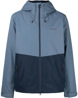Barbour FW22 Jaket Hoodie Bordir Logo Warna Blok Biru Muda MWB1027NY51 Buy Barbour FW22 Jaket Hoodie Bordir Logo Warna Blok Biru Muda MWB1027NY51