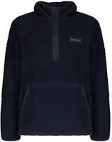 Barbour FW22 Logo Patch Half-Zip Fleece Hoodie Navy Blue Mens MFL0140NY71 Barbour FW22 Logo Patch Half-Zip Fleece Hoodie Navy Blue Mens MFL0140NY71