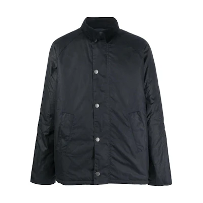 Barbour FW22 Navy Waxed Cotton Jacket Single-Breasted Coat MWX2001NY92