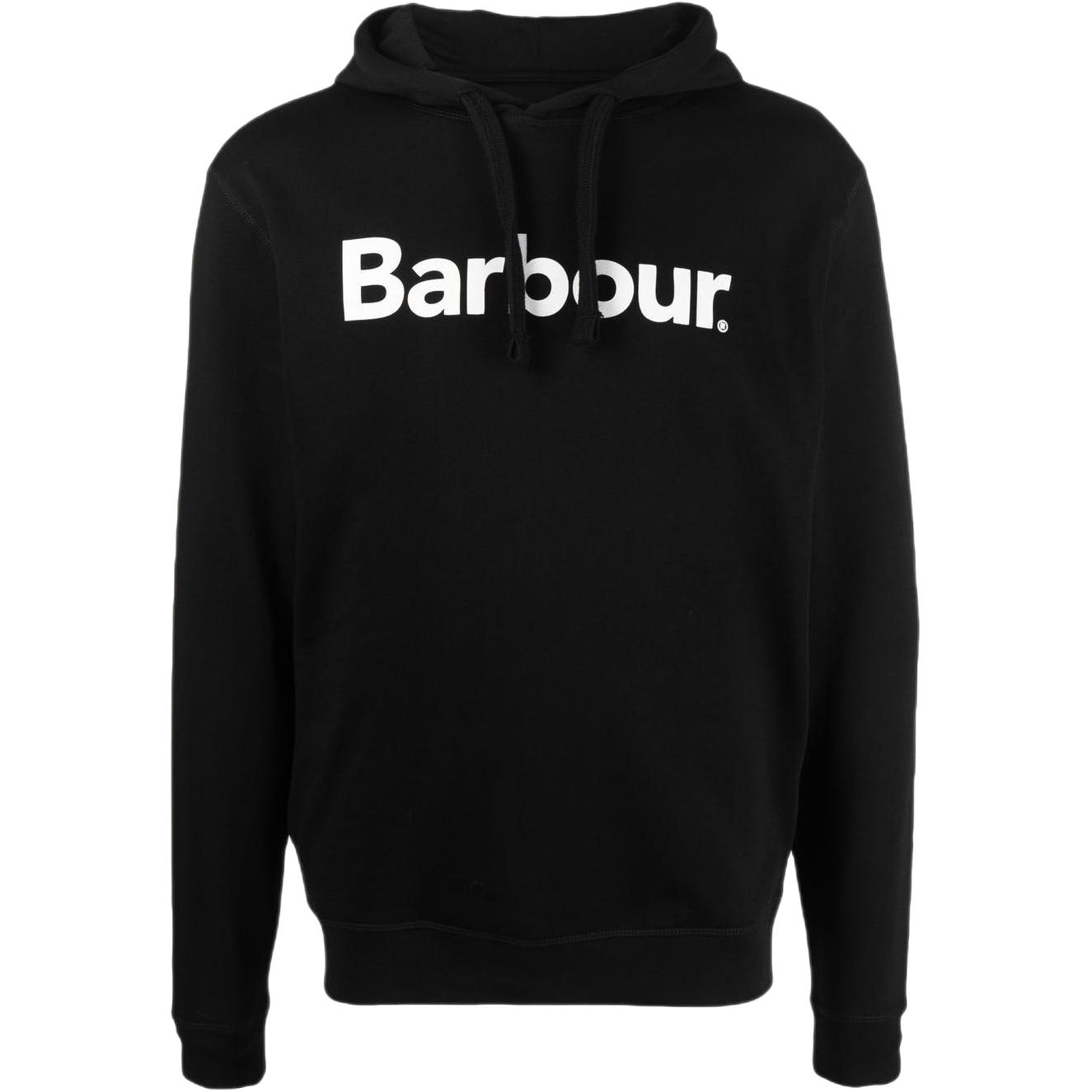 Barbour FW22 Pullover Sweatshirt Black with Embroidered Logo MOL0414BK31