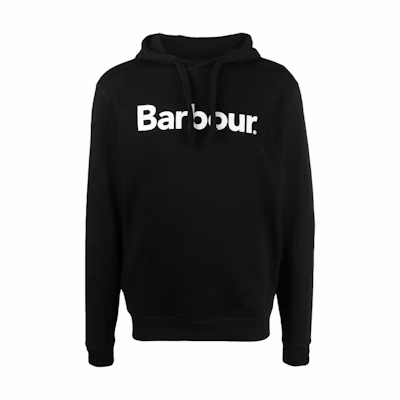 Barbour FW22 Pullover Sweatshirt Black with Embroidered Logo MOL0414BK31