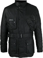 Barbour FW22 Waxed Logo Print Belted Jacket Long Sleeve MWX1711BK71 Barbour FW22 Waxed Logo Print Belted Jacket Long Sleeve MWX1711BK71
