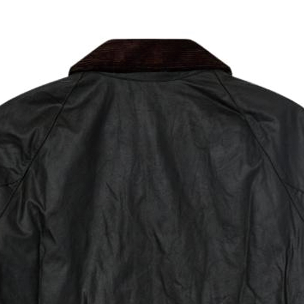 Sizing BARBOUR FW23 Jaket Resleting Hijau Solid Berstud. MWX1679