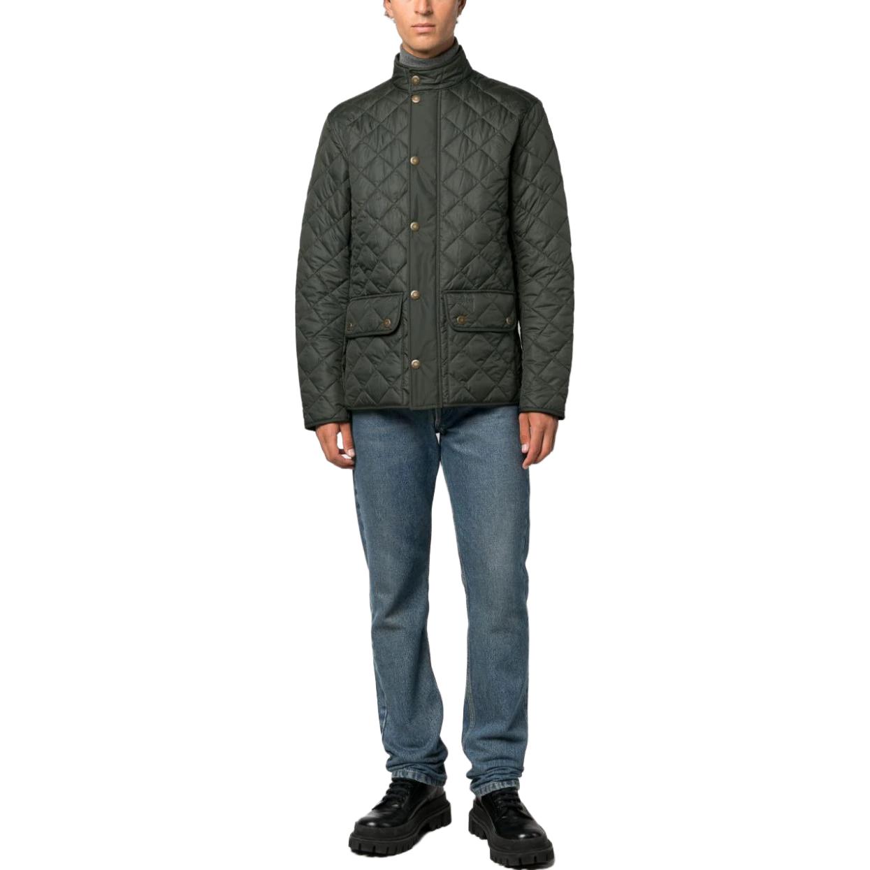 Lookbook 巴伯尔 FW23 橄榄绿色菱格纹休闲夹克外套 MQU1715