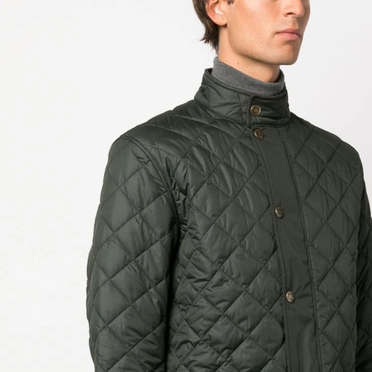 Sizing 巴伯尔 FW23 橄榄绿色菱格纹休闲夹克外套 MQU1715