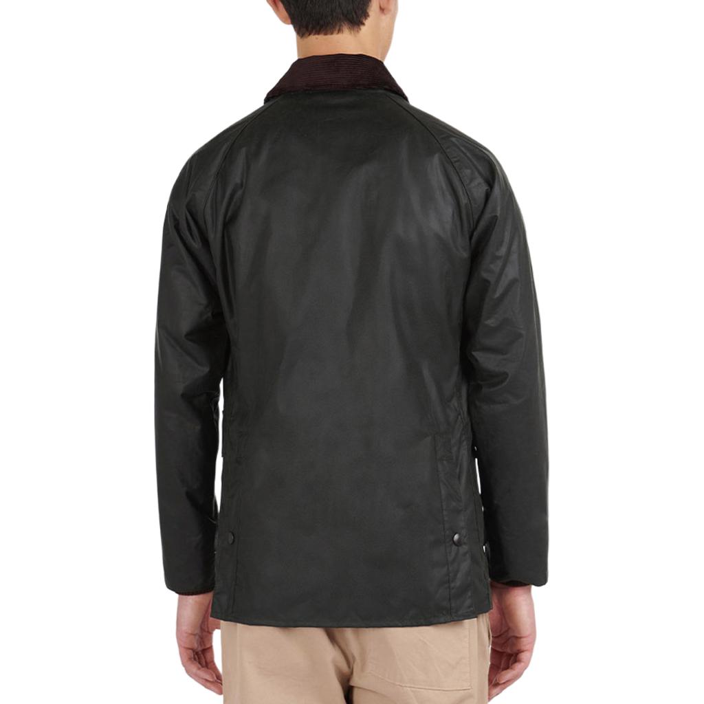 Shop BARBOUR FW23 綠色蠟質長袖外套 MWX1758