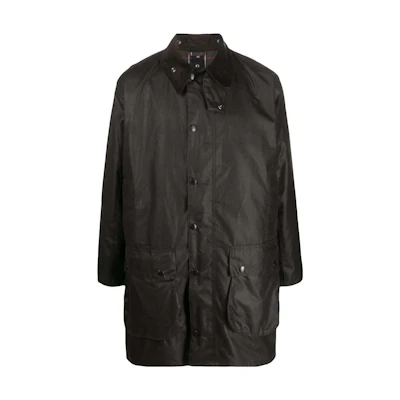BARBOUR FW23 Waxed Casual Jacket Black Long Sleeve Solid Design. MWX0009OL91