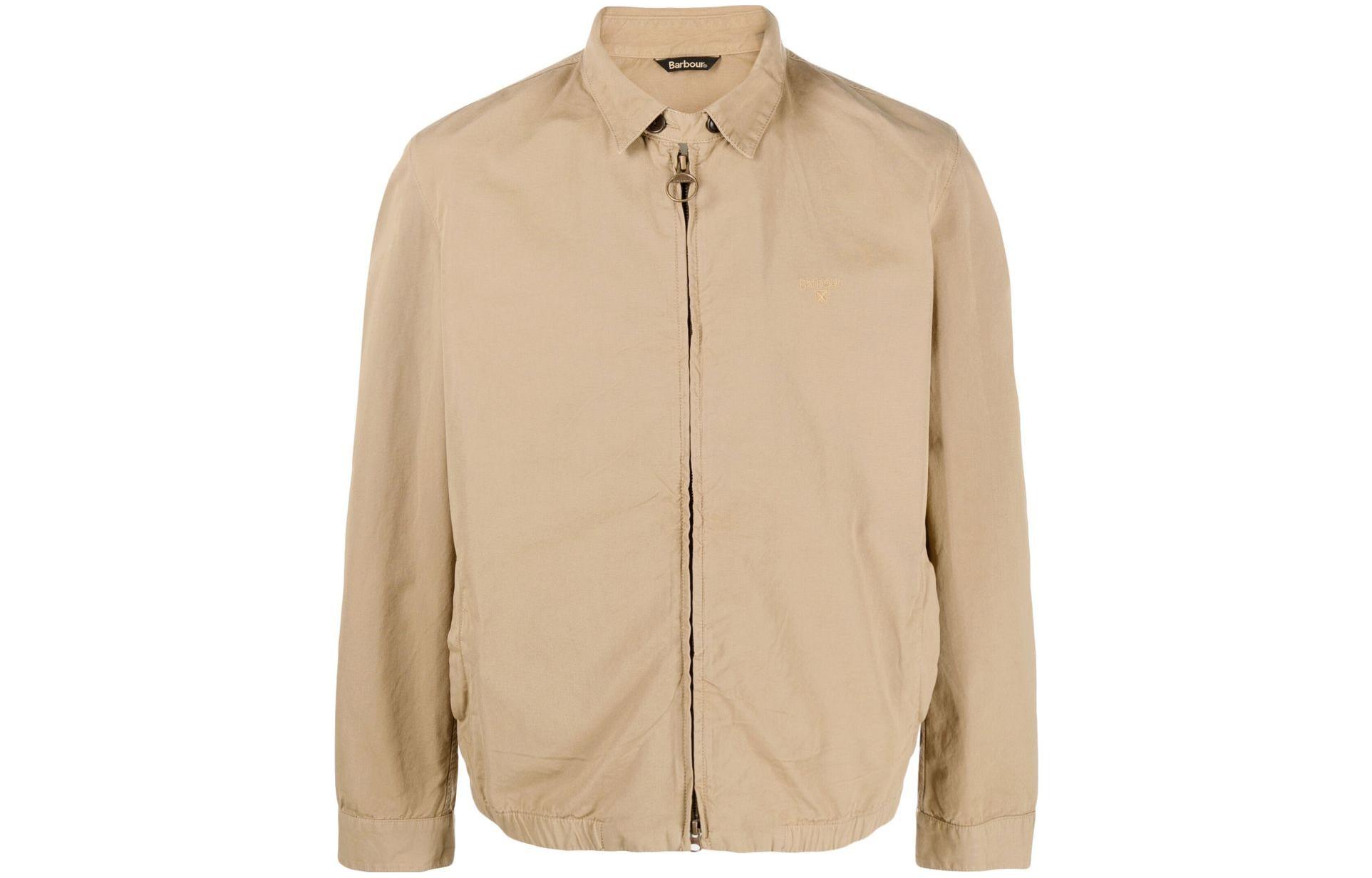 Barbour FW23 Beige Solid Color Elastic Long Sleeve Jacket MCA0795BE31