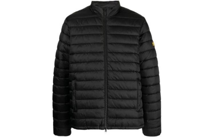 Barbour FW23 Black Casual Zip Jacket with Logo Patch MQU1588BK91