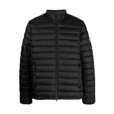 Barbour FW23 Black Casual Zip Jacket with Logo Patch MQU1588BK91