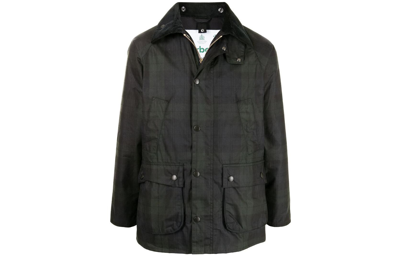 Barbour FW23 Black Color-Block Plaid Windbreaker Jacket MWX1764NY72