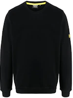 Barbour FW23 Black Crewneck Pullover Sweatshirt with Logo Patch MOL0530BK11 Barbour FW23 Black Crewneck Pullover Sweatshirt with Logo Patch MOL0530BK11
