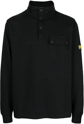 Barbour FW23 Black High-Neck Sweatshirt with Solid Logo Patch MOL0452BK31 Buy Barbour FW23 Black High-Neck Sweatshirt with Solid Logo Patch MOL0452BK31