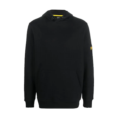 Barbour FW23 Black Hoodie with Letter Print MOL0375