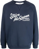 Barbour FW23 Blue Crewneck Sweatshirt with Solid Logo Print MOL0548NY75 Barbour FW23 Blue Crewneck Sweatshirt with Solid Logo Print MOL0548NY75