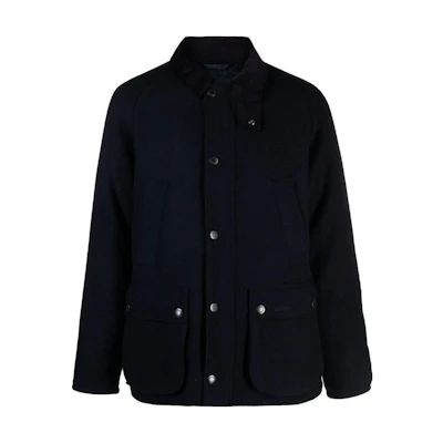 Barbour FW23 Corduroy Collar Single-Breasted Jacket Deep Blue MWO0283