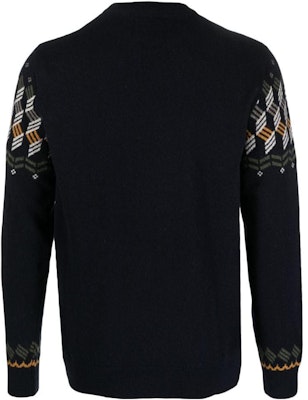 바버 FW23 페어아일 울 크루넥 스웨터 네이비 블루 MKN1511MKNNY91 Lookbook 바버 FW23 페어아일 울 크루넥 스웨터 네이비 블루 MKN1511MKNNY91