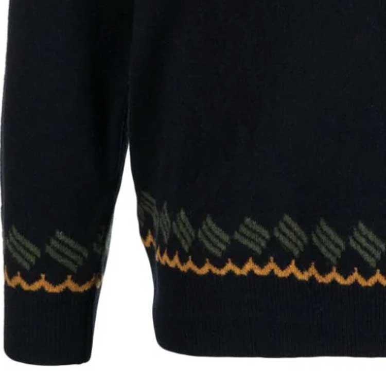 Purchase 바버 FW23 페어아일 울 크루넥 스웨터 네이비 블루 MKN1511MKNNY91