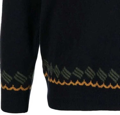 바버 FW23 페어아일 울 크루넥 스웨터 네이비 블루 MKN1511MKNNY91 Purchase 바버 FW23 페어아일 울 크루넥 스웨터 네이비 블루 MKN1511MKNNY91