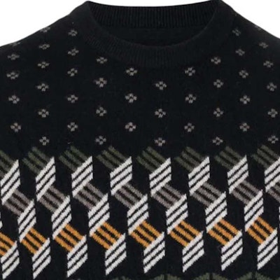 바버 FW23 페어아일 울 크루넥 스웨터 네이비 블루 MKN1511MKNNY91 Sizing 바버 FW23 페어아일 울 크루넥 스웨터 네이비 블루 MKN1511MKNNY91