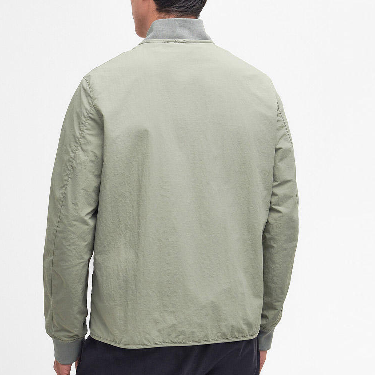 Barbour FW23 Gray-Green Solid Zip Pocket Long-Sleeve Jacket MCA0975-GRAY-GREEN 圖 5