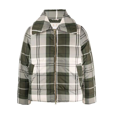 Barbour FW23 Green Plaid Full-Zip Collared Long-Sleeve Jacket Men LQU1679GN24