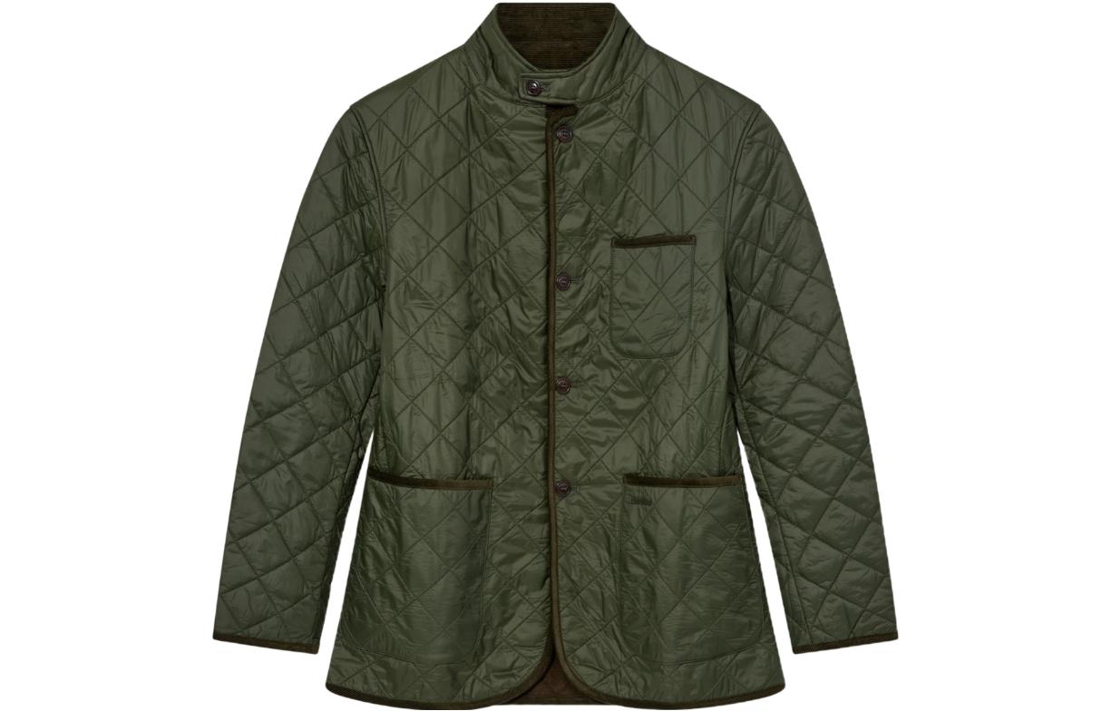 Barbour FW23 Green Solid Casual Sports Single-Breasted Jacket MQU1740OL51