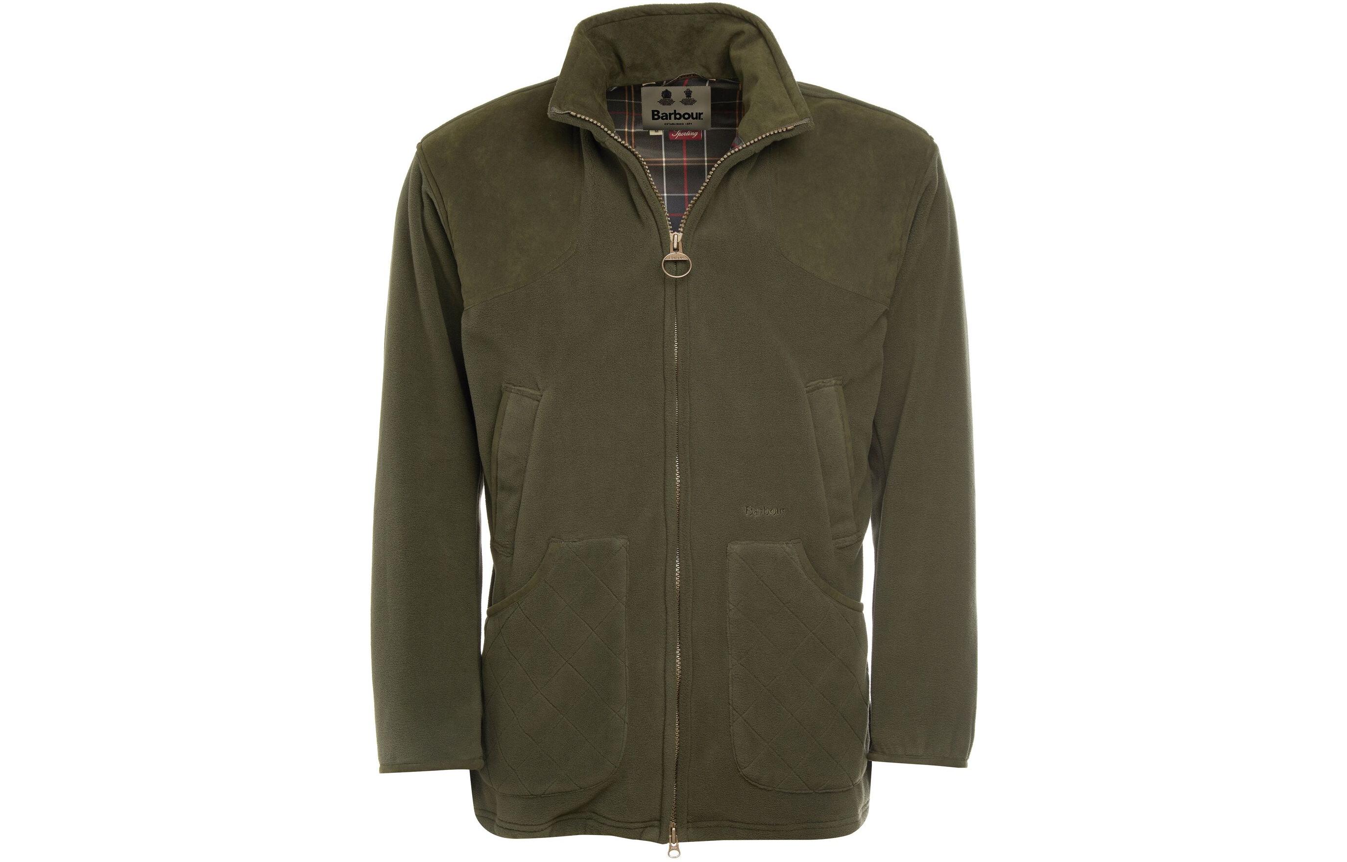 Barbour FW23 Green Solid Zip Pocket Long-Sleeve Jacket MFL0069OL71