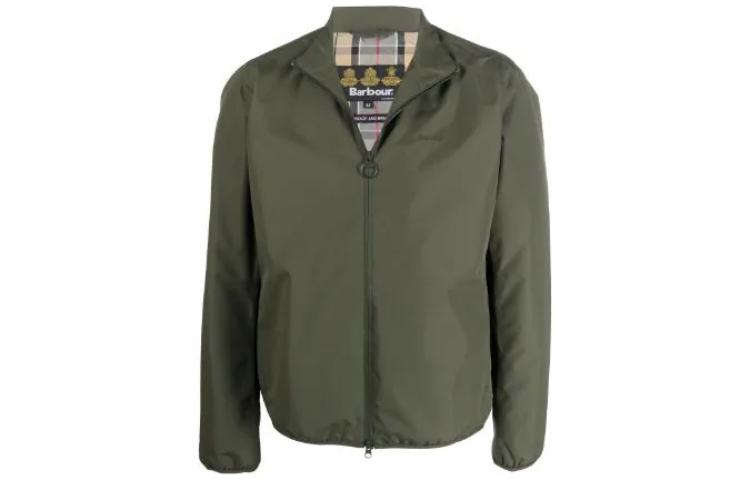 Barbour FW23 Logo Zip Casual Jacket Men’s Green MWB0939OL53