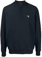 Barbour FW23 Navy Half-Zip Sweatshirt with Embroidered Logo MOL0393NY91 Barbour FW23 Navy Half-Zip Sweatshirt with Embroidered Logo MOL0393NY91