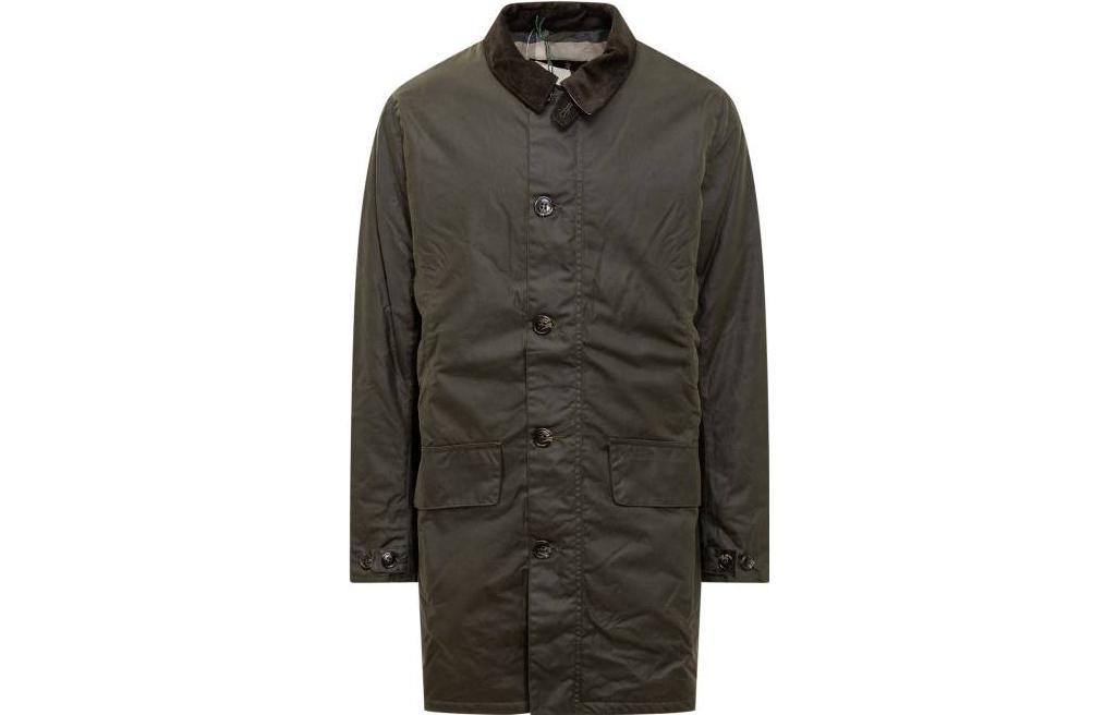 Barbour FW23 Olive Green Waxed Cotton Long Coat Jacket MWX1861OL52