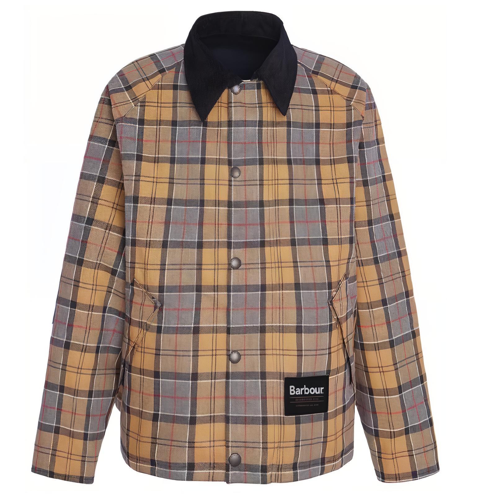 BARBOUR FW23 Reversible Casual Wax-Free Long-Sleeve Jacket Unisex Navy Blue MCA0963NY51