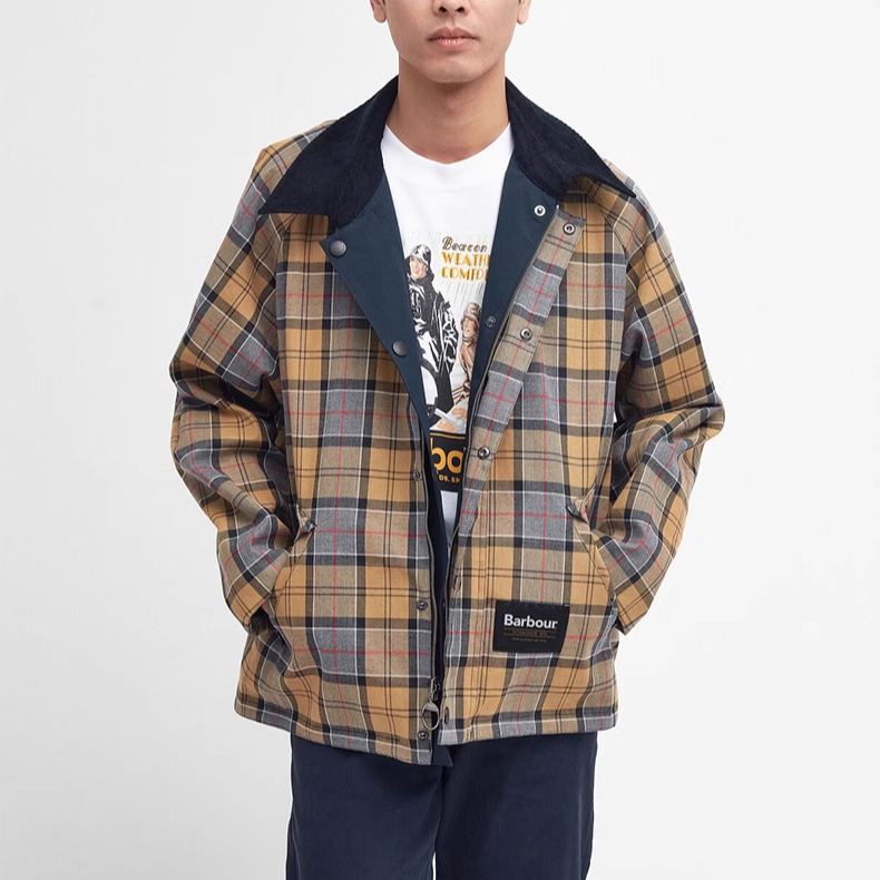 BARBOUR FW23 Reversible Casual Wax-Free Long-Sleeve Jacket Unisex Navy Blue MCA0963NY51 圖 3