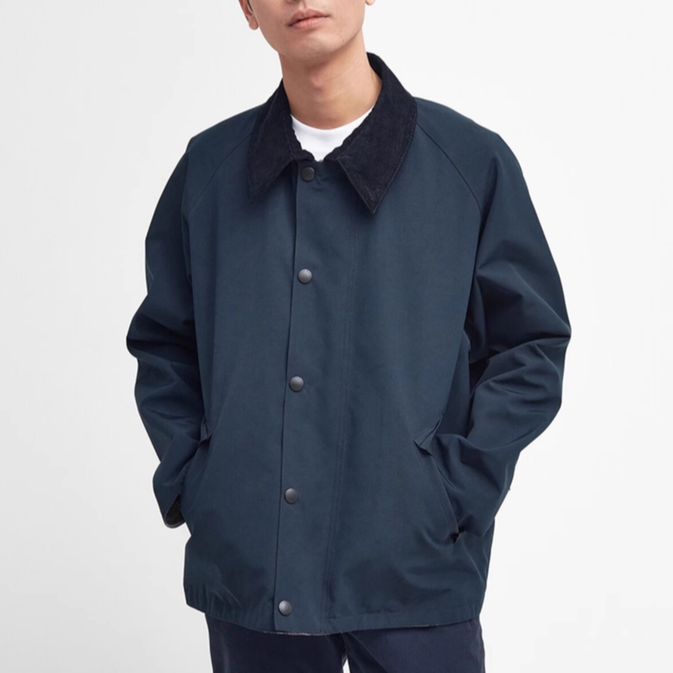BARBOUR FW23 Reversible Casual Wax-Free Long-Sleeve Jacket Unisex Navy Blue MCA0963NY51 圖 4