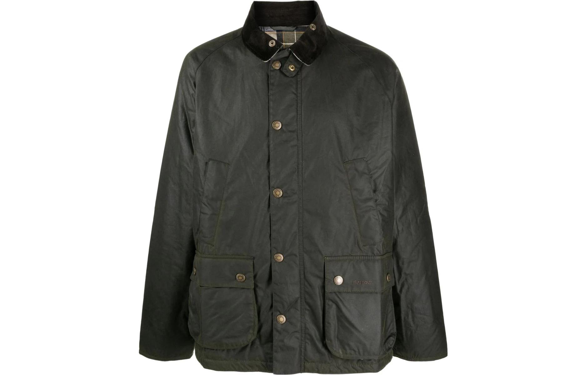 Barbour FW23 Solid Color Casual Jacket Green MWX2201