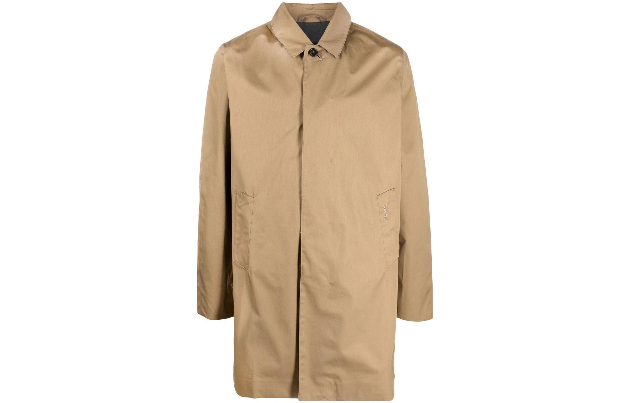 Barbour FW23 Solid Color Logo Embroidered Single-Breasted Jacket Men’s MWB0835BE51